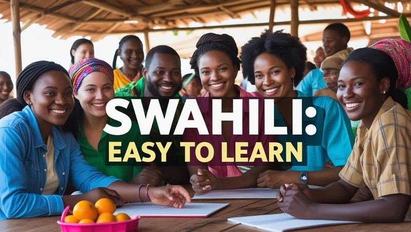 Illustration showcasing the simplicity of learning Swahili and the reasons to embrace this vibrant language.