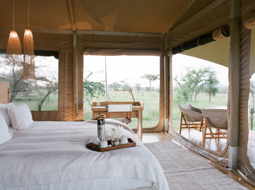 Luxury Glamping Tent Room with Savanna Views