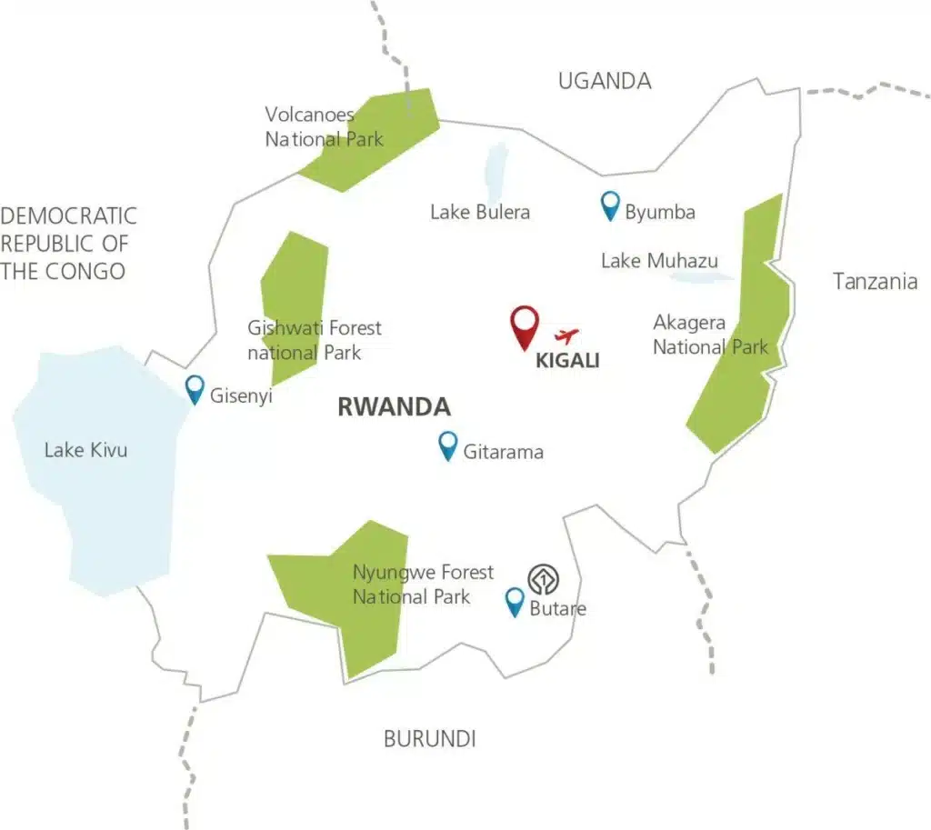 Rwanda-gorilla-safari-map