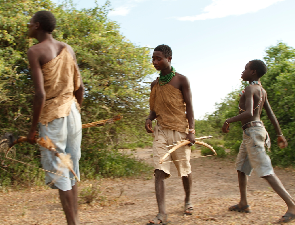 Hadzabe people Of Tanzania Seen During Safari and Cultural Experiences Tour