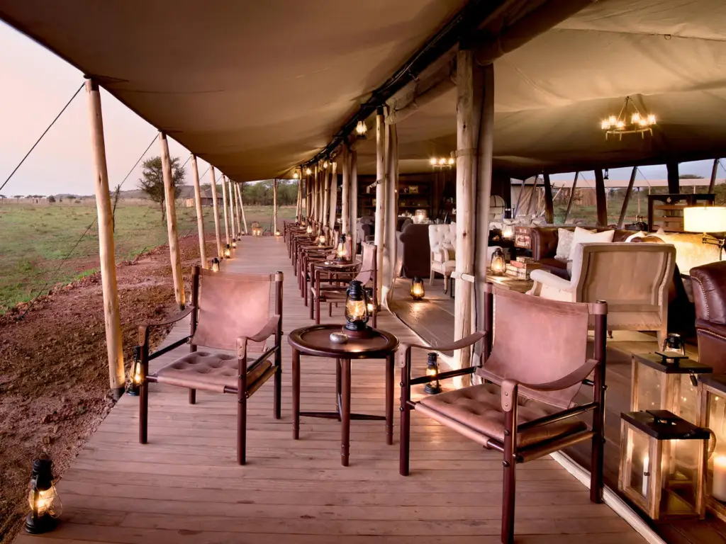 Main Guest Lounge Outdoor Area at One Nature Nyarusigwa