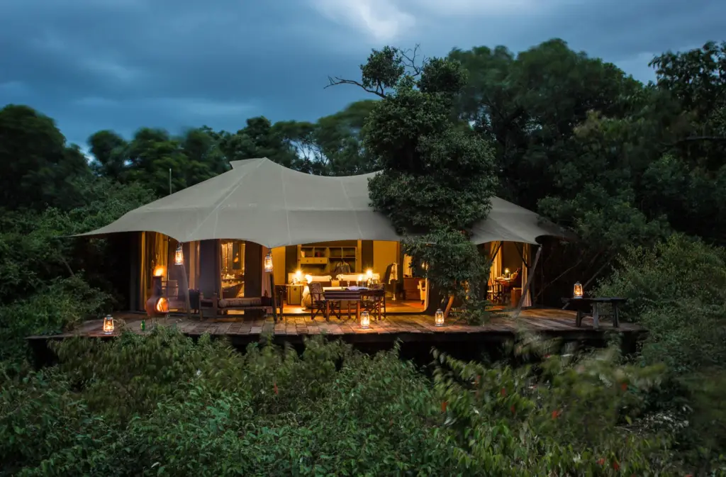 Main suite exterior at Mara Plains Camp Surrounded by Nature