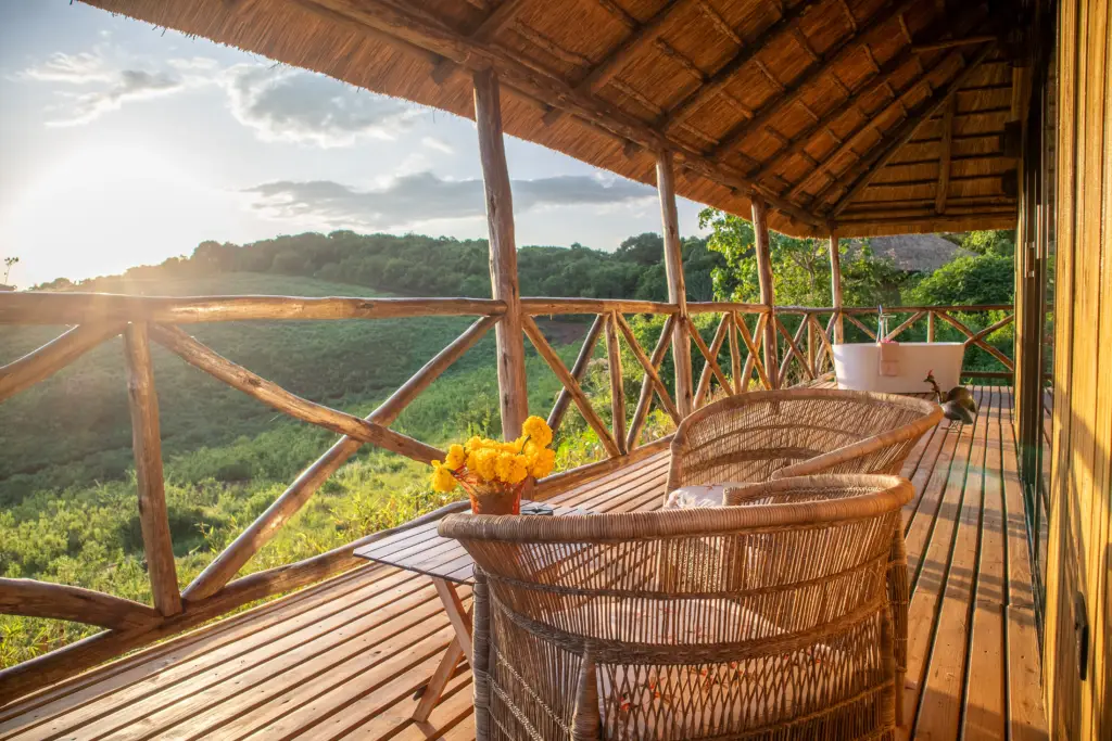Rhotia Valley Cabin Suite Terrace View with sitting Area