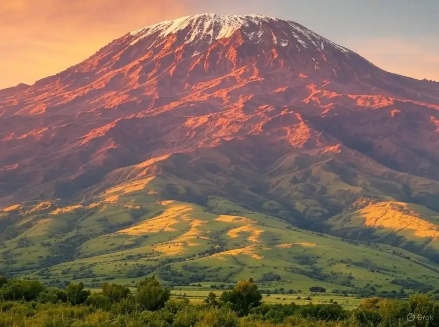 Mount Kilimanjaro green season view, Many People wants to know the location and Facts About Kilimanjaro