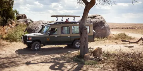 Our Safari Vehicle carrying tourist at the Serengeti