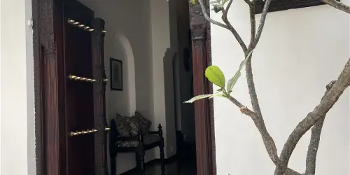 Main Entry view of the modern and traditional Kisiwa House Stone Town