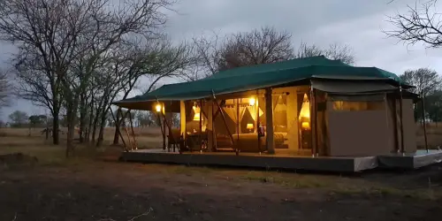 Evening view of the room at OleSerai Migration Camp Serengeti