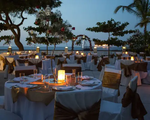 Park Hyatt Gala Dinner Area over Zanzibar sunset