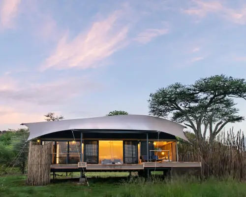 Outside view of the suite of Lemala Nanyukie Lodge at The Evening