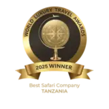 World Luxury Travel Awards 2025 Winner seal — Best Safari Company, Tanzania